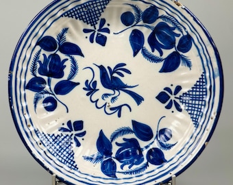 Antique Decorative Bowl Wall Decor — Spanish Manises — Hand Painted Plate — 29cm