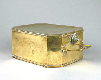 Chaufferette Réchaud Ancien En Laiton – Style Napoléon III – Objet D'art Populaire