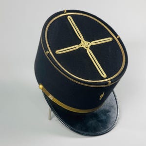 Vintage French Officer's Kepi Hat – Tailored by Pierre Gosselin – Mid-20th Century Military Headwear – Size M