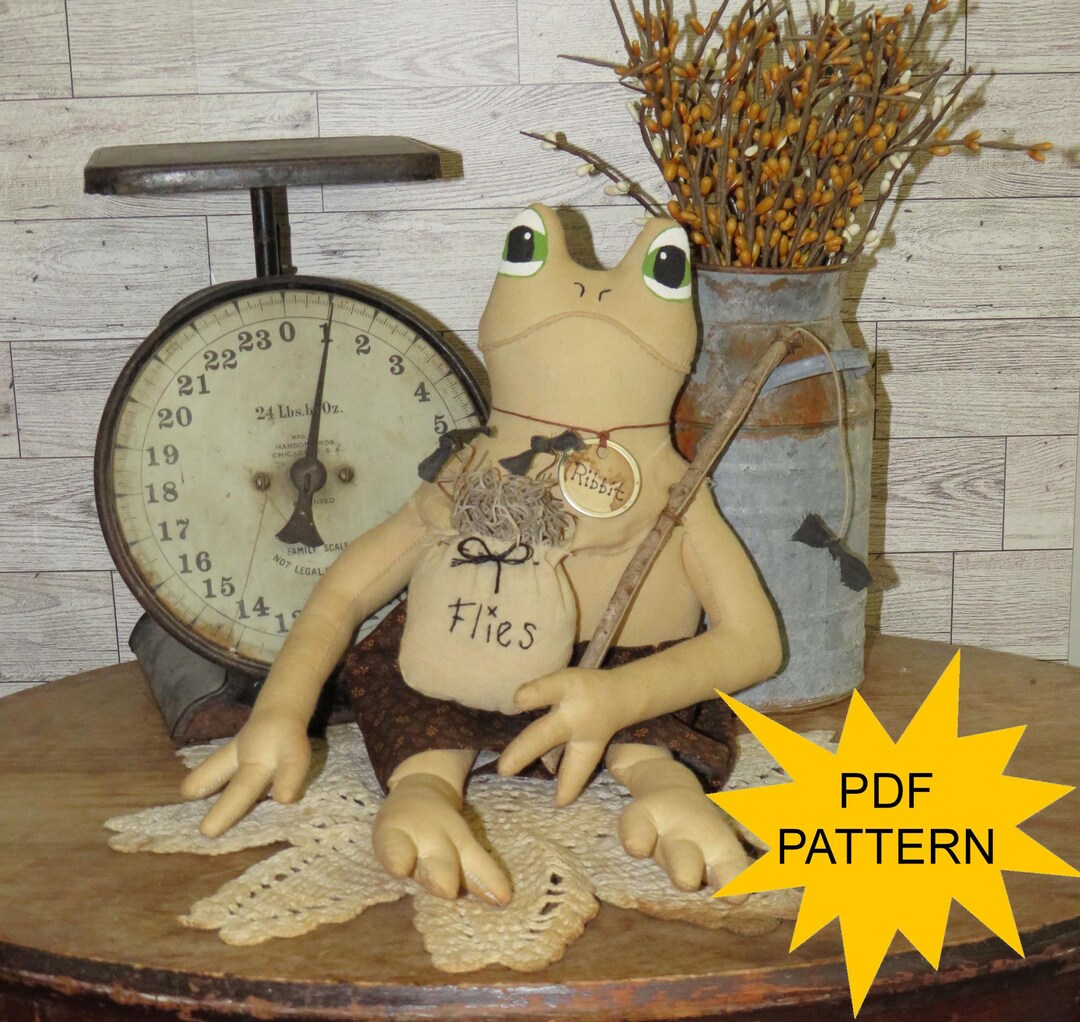 PDF PATTERN: Primitive Frog Doll Sewing Pattern - Etsy