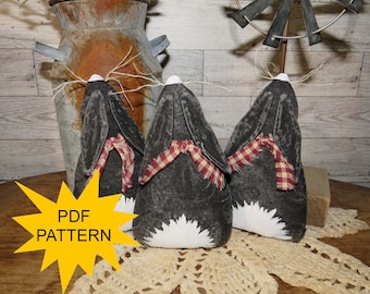 PDF PATTERN: Primitive Bunny Bowl Fillers