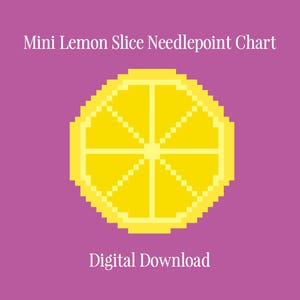 Mini Lemon Slice Digital Needlepoint Chart