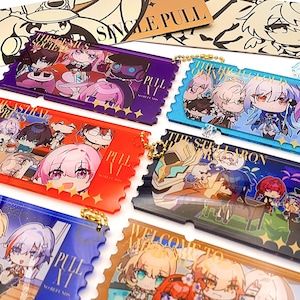 Honkai Star Rail Ticket Bundle - HSR Keychain, HSR Foil Ticket
