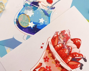 Hololive Micomet B6 Foil Prints (Suisei, Miko)
