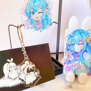PREORDER Hololive HoloEN HoloJP Hololive JP - Nanashi Mumei & Hoshimachi Suisei Keychain, Photocard, Print