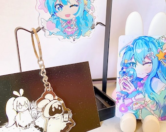 CLEARANCE Hololive - Nanashi Mumei & Hoshimachi Suisei Keychain, Photocard, Print