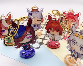 CLEARANCE Uma Musume Acrylic Keychain Standees - Agnes Tachyon, Rice Shower, Gold Ship, Haru Urara, Symboli Rudolf, Oguri Cap