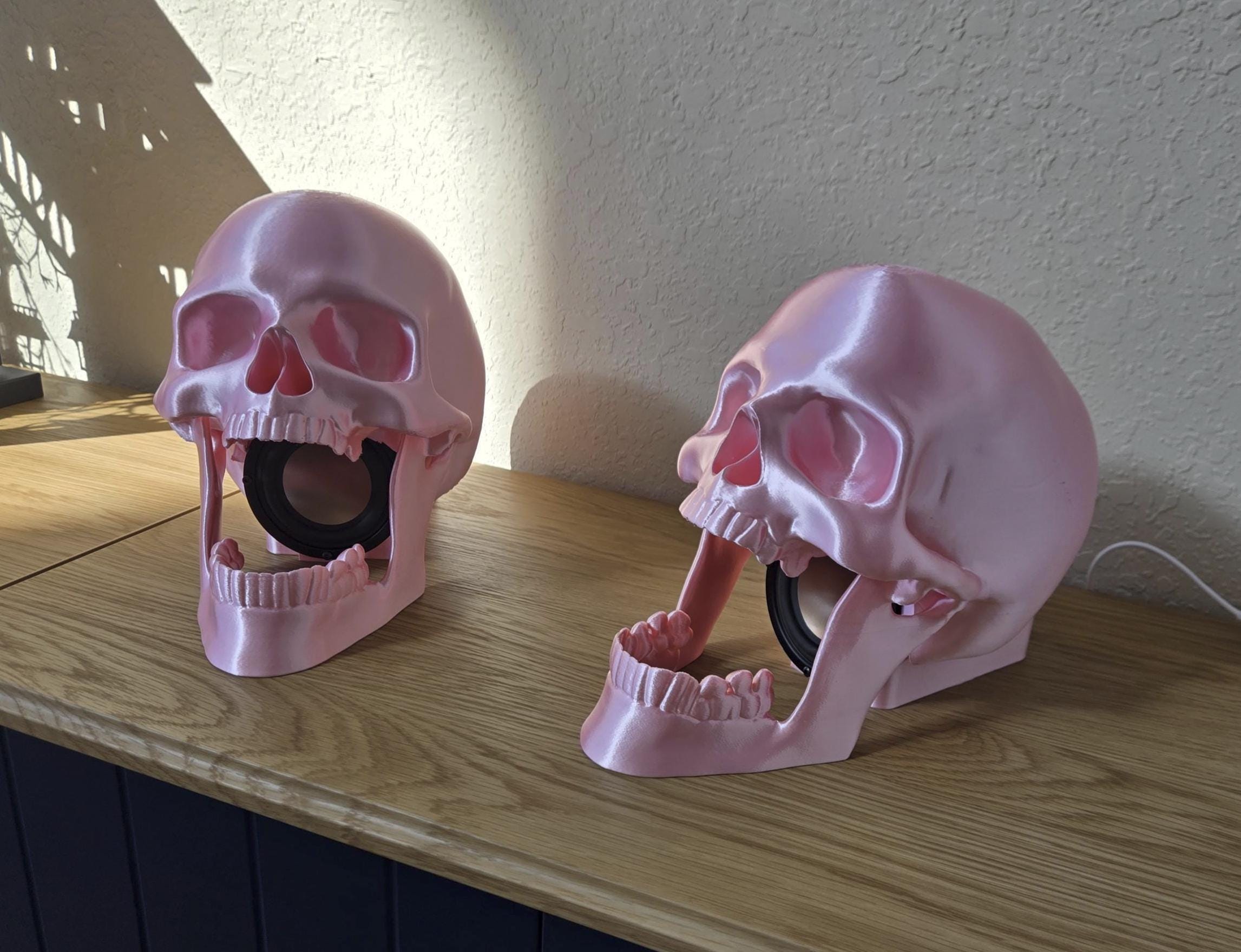 Skull Speakers, Unique Skull Audio, Open Mouth Design