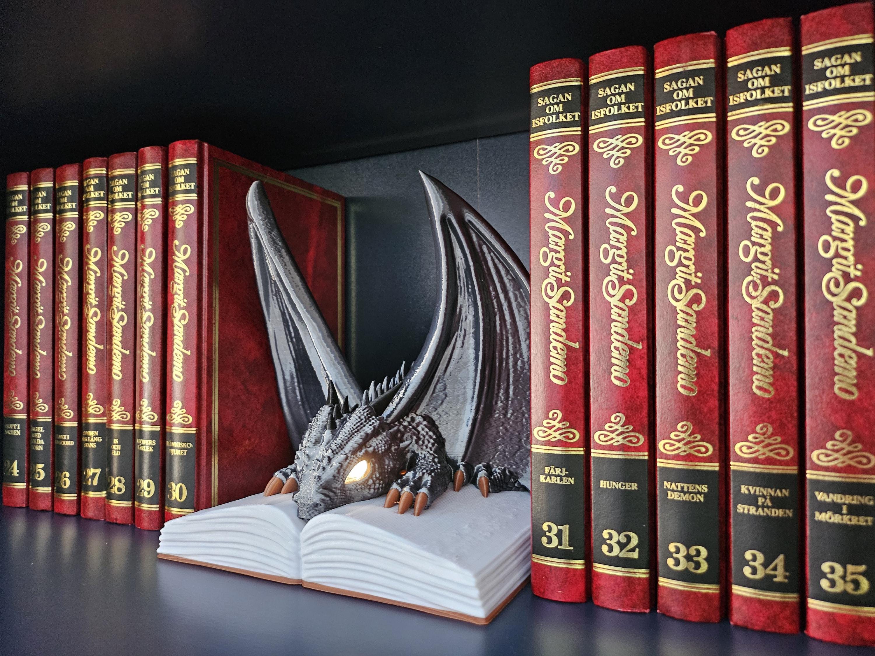 Dragon Book Night Light with 3W LED, USB or Wall Plug