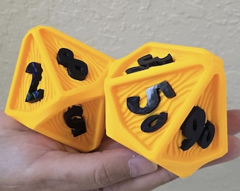 Juego de dados D100 de gran tamaño: resistente a impactos, colores personalizados