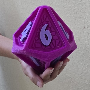 Giant Rubberized D10 Die: 6.5-Inch Soft Indoor Dice