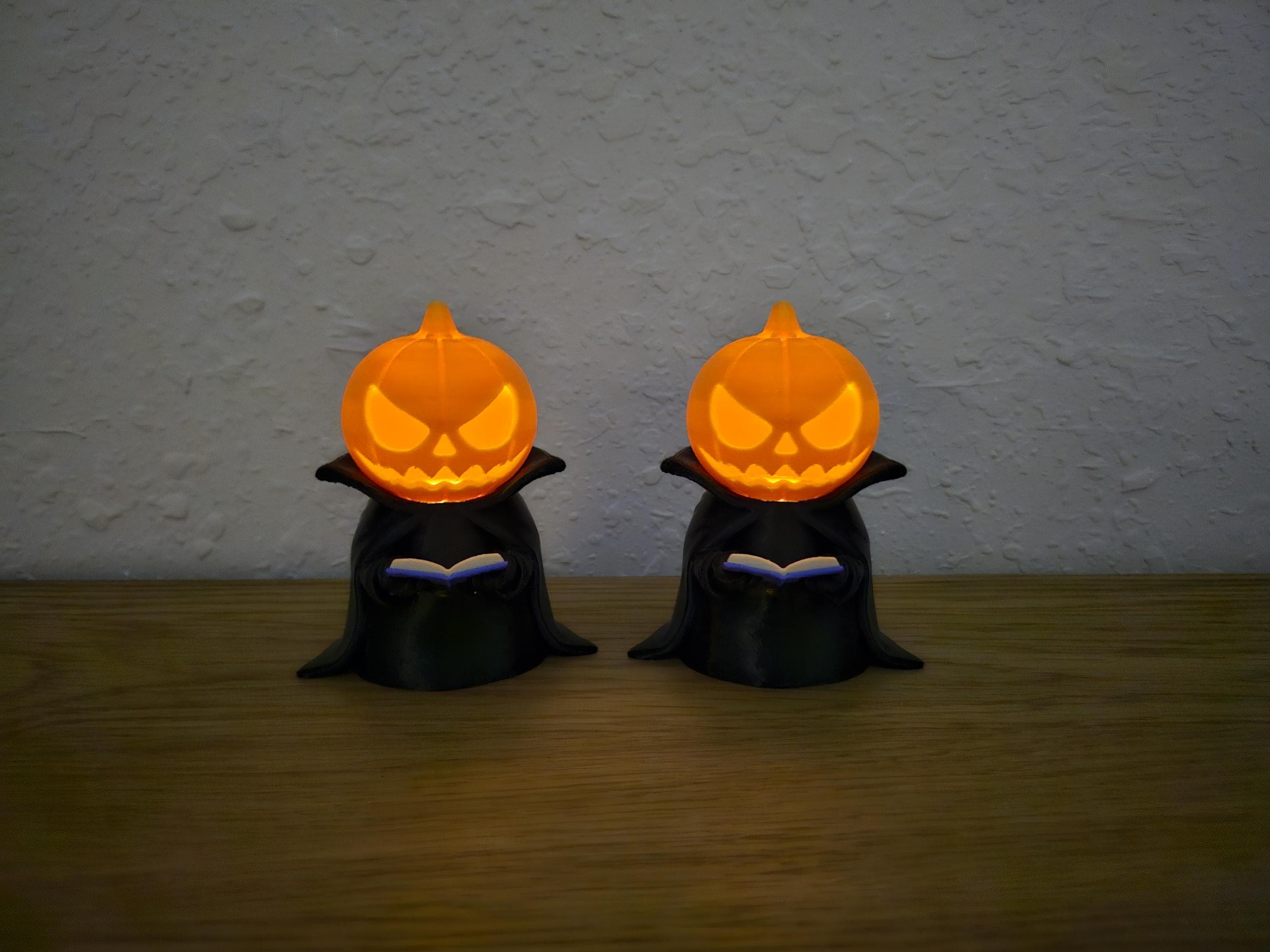 The Pagekeeper – Glowing Jack-o-Lantern Bookkeeper Figurine (4″) with Tealight Candle