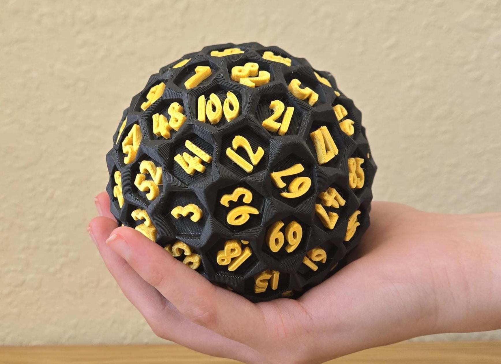 Oversized D100 Percentile Die for RPGs, Giant Tabletop Gift, Multiple Sizes