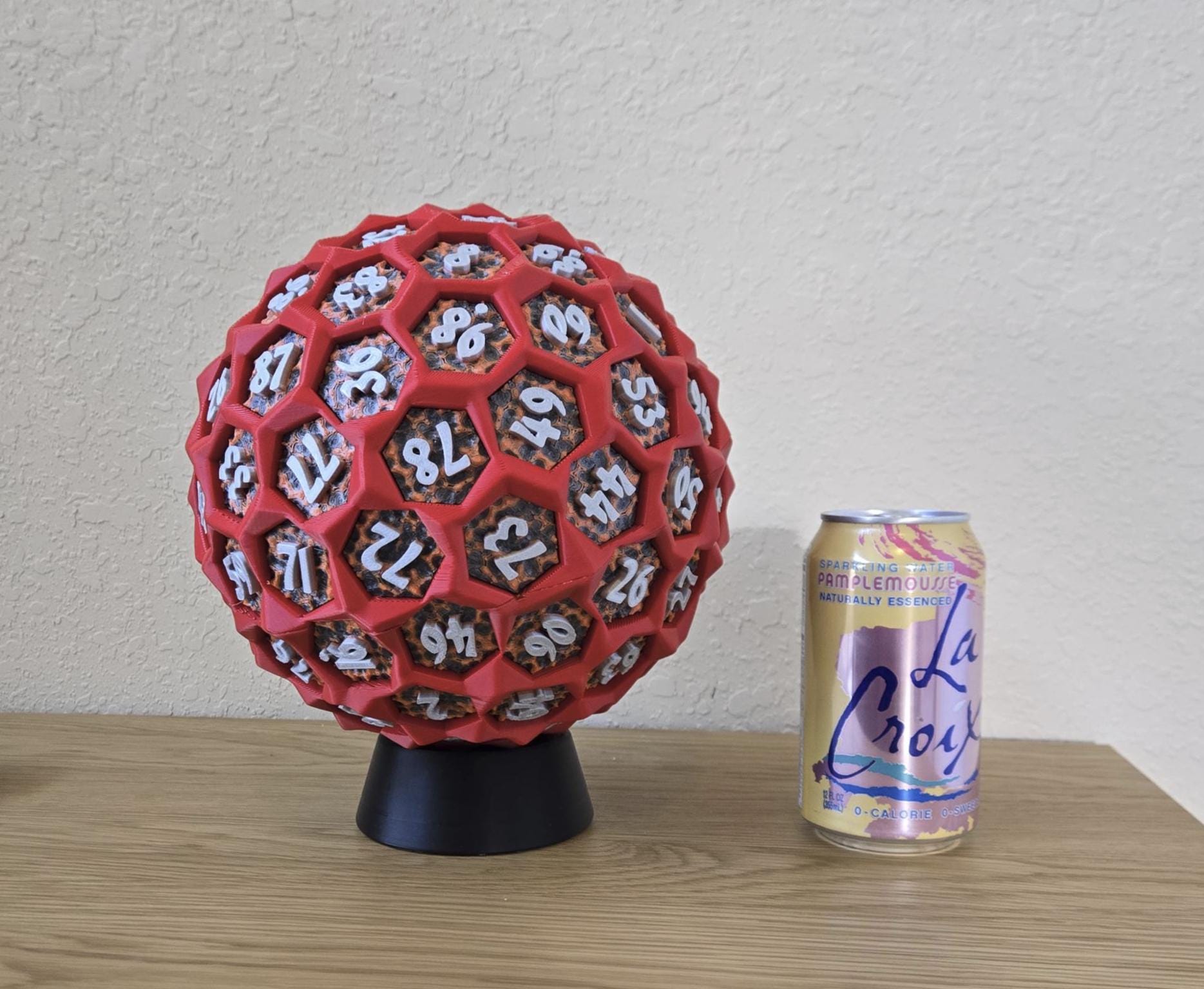 Giant Multicolor Inlay D100, 8.3 Inch Rolling Percentile Die