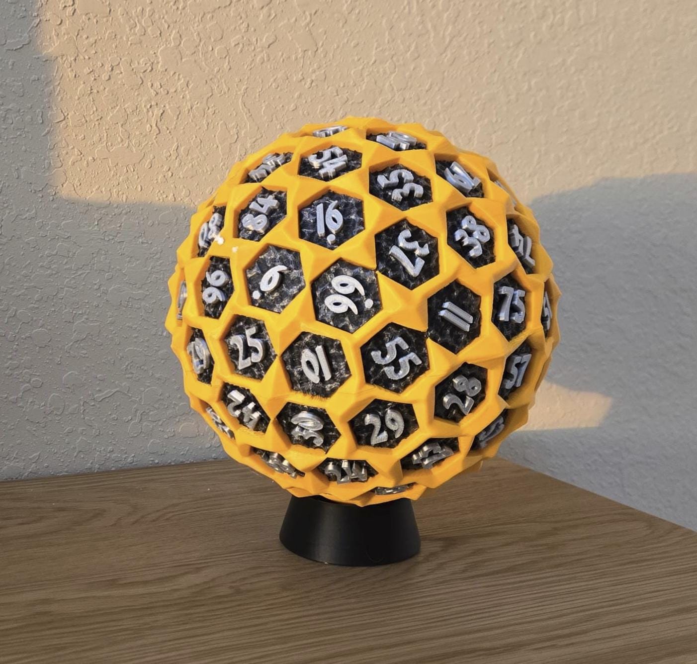 Giant Multicolor Inlay D100, 8.3 Inch Rolling Percentile Die