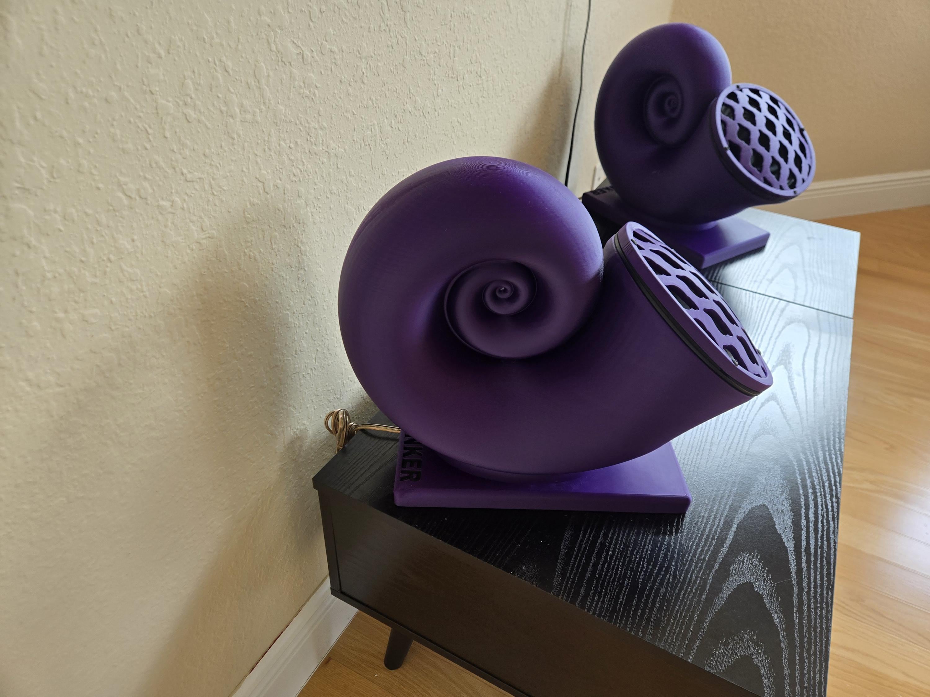Pair of Large Nautilus Speakers, 8 Inch Full Range Passive Audio