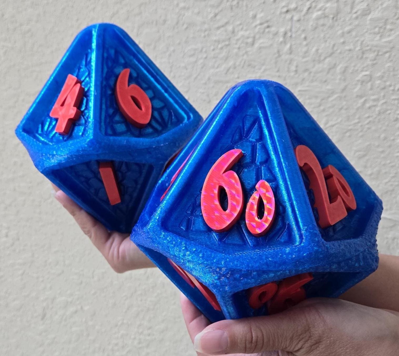 Giant Rubberized D100 Set, Two 6.5 Inch D10 Dice