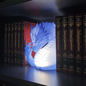 Glowing Dragon LED Night Light – Fantasy Creature Lamp (8&quot; Tall), with included LED.