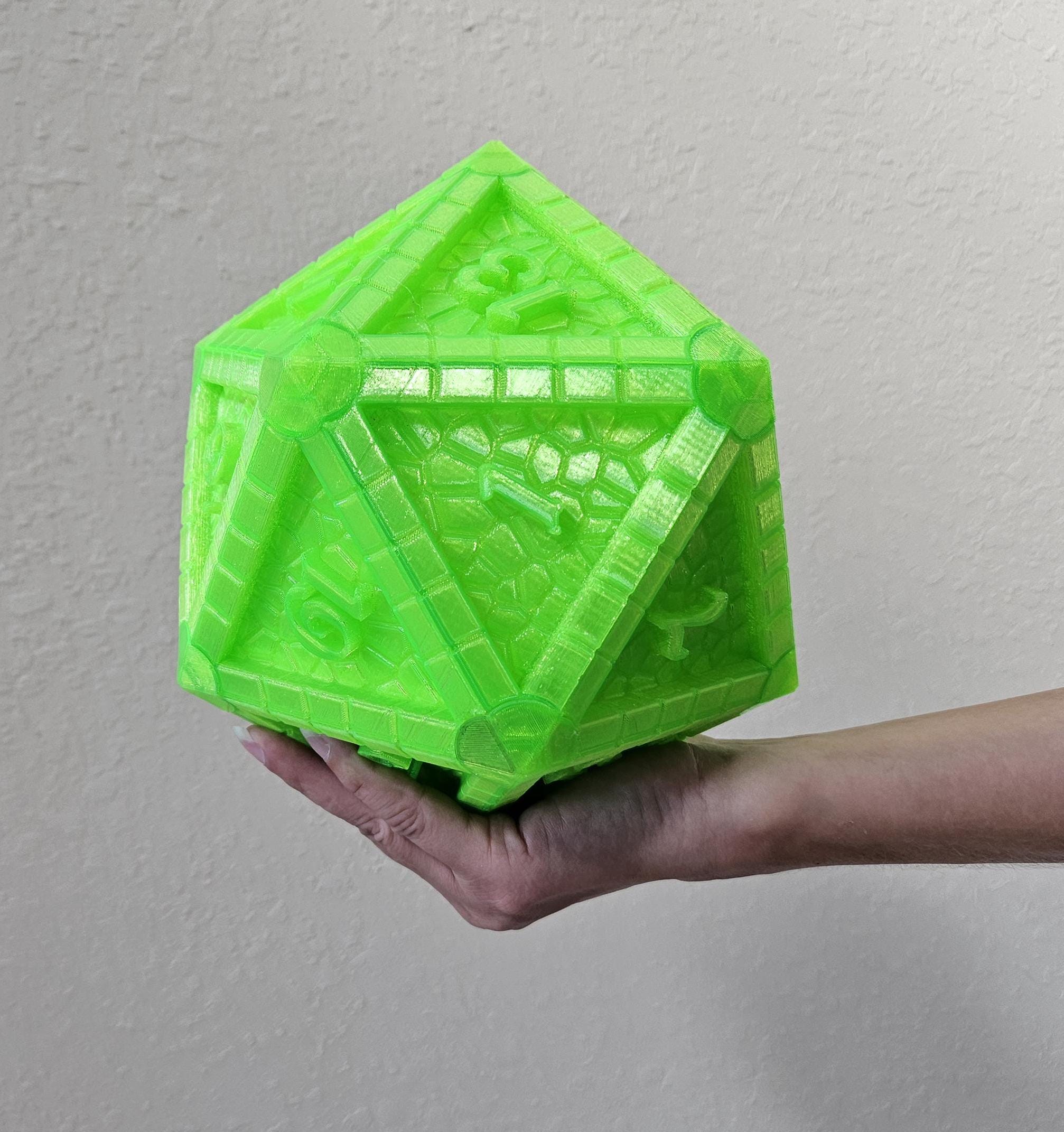 Giant Rubberized D20 Dice, 8 inch Large 20 Sided Die, Customizable Colors