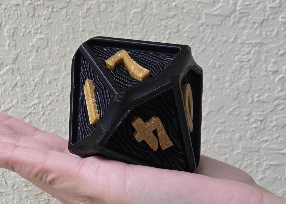 Large D10 Die – Custom Colors, Impact-Resistant, Lightweight & Satisfying Roll, D10 Dice, Role Playing