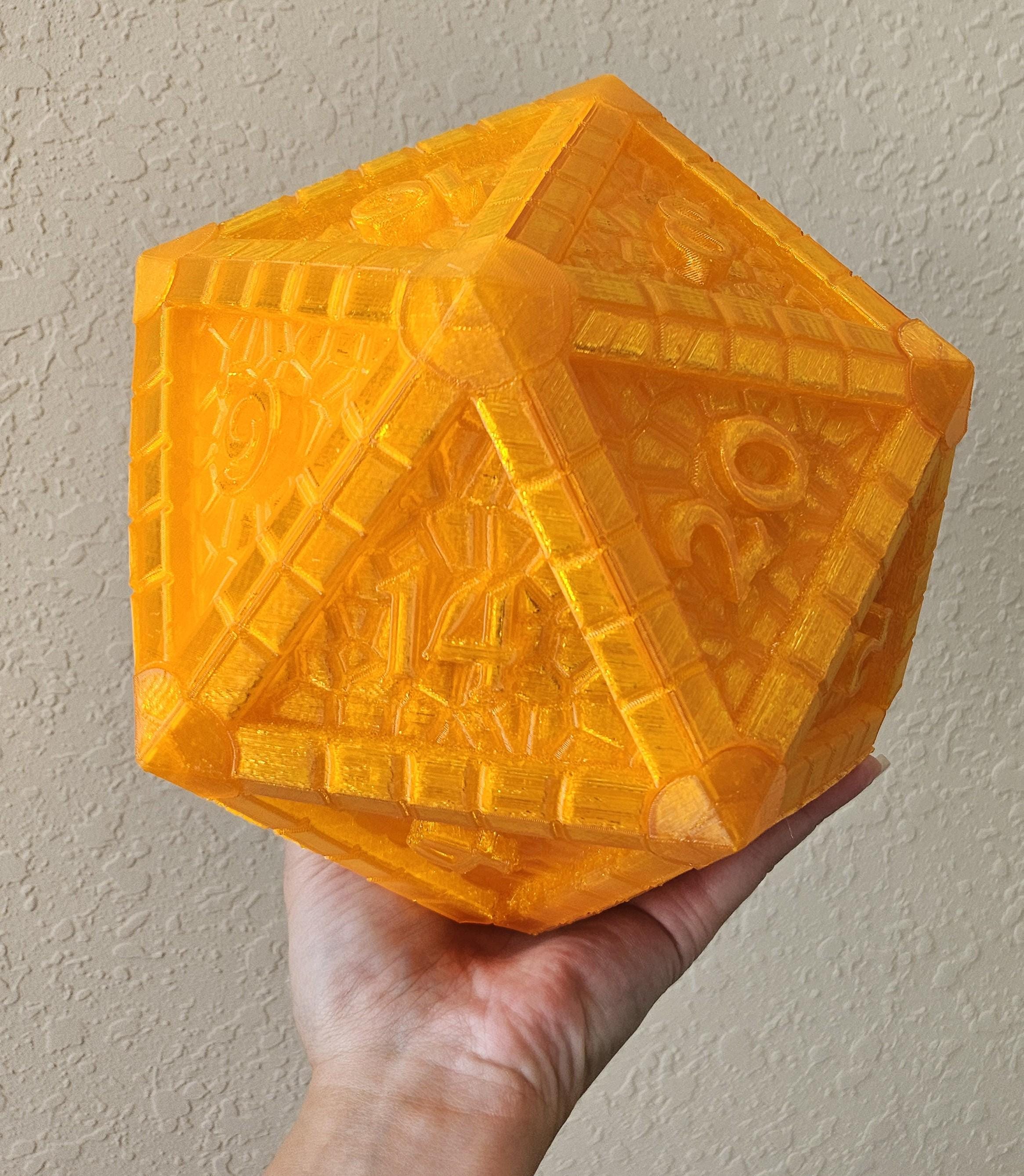 Giant Rubberized D20 Dice, 8 inch Large 20 Sided Die, Customizable Colors
