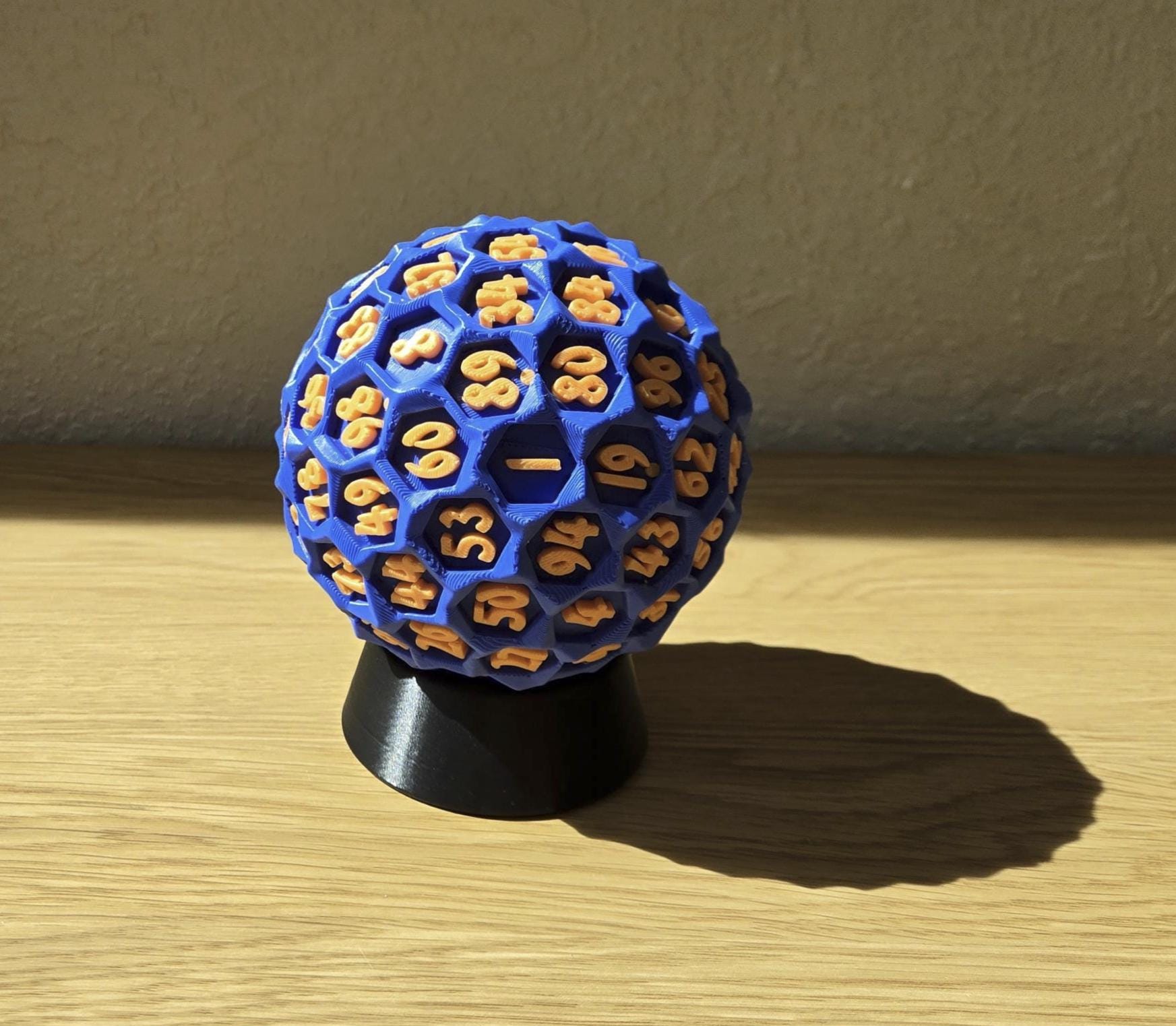 Oversized D100 Percentile Die for RPGs, Giant Tabletop Gift, Multiple Sizes