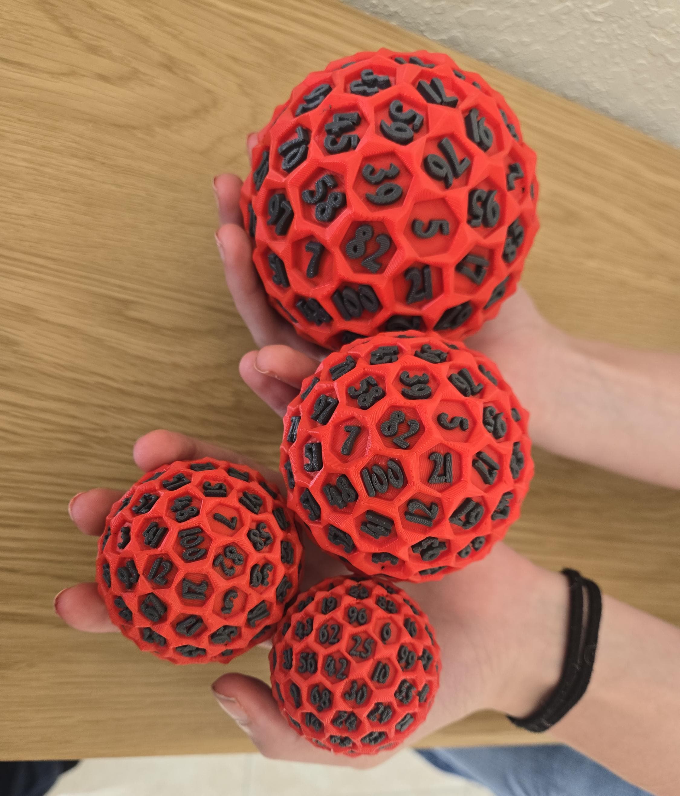 Oversized D100 Percentile Die for RPGs, Giant Tabletop Gift, Multiple Sizes
