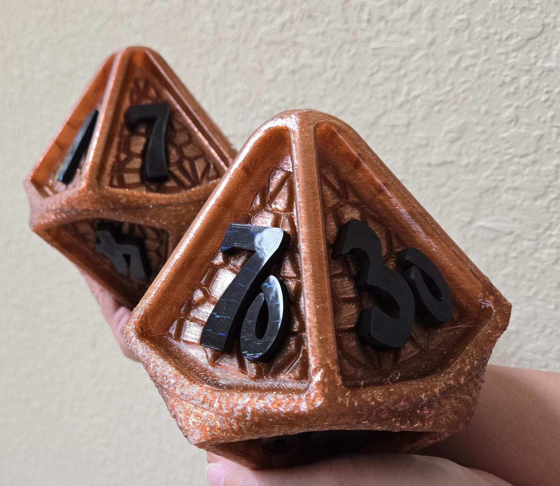 Giant Rubberized D100 Set, Two 6.5 Inch D10 Dice