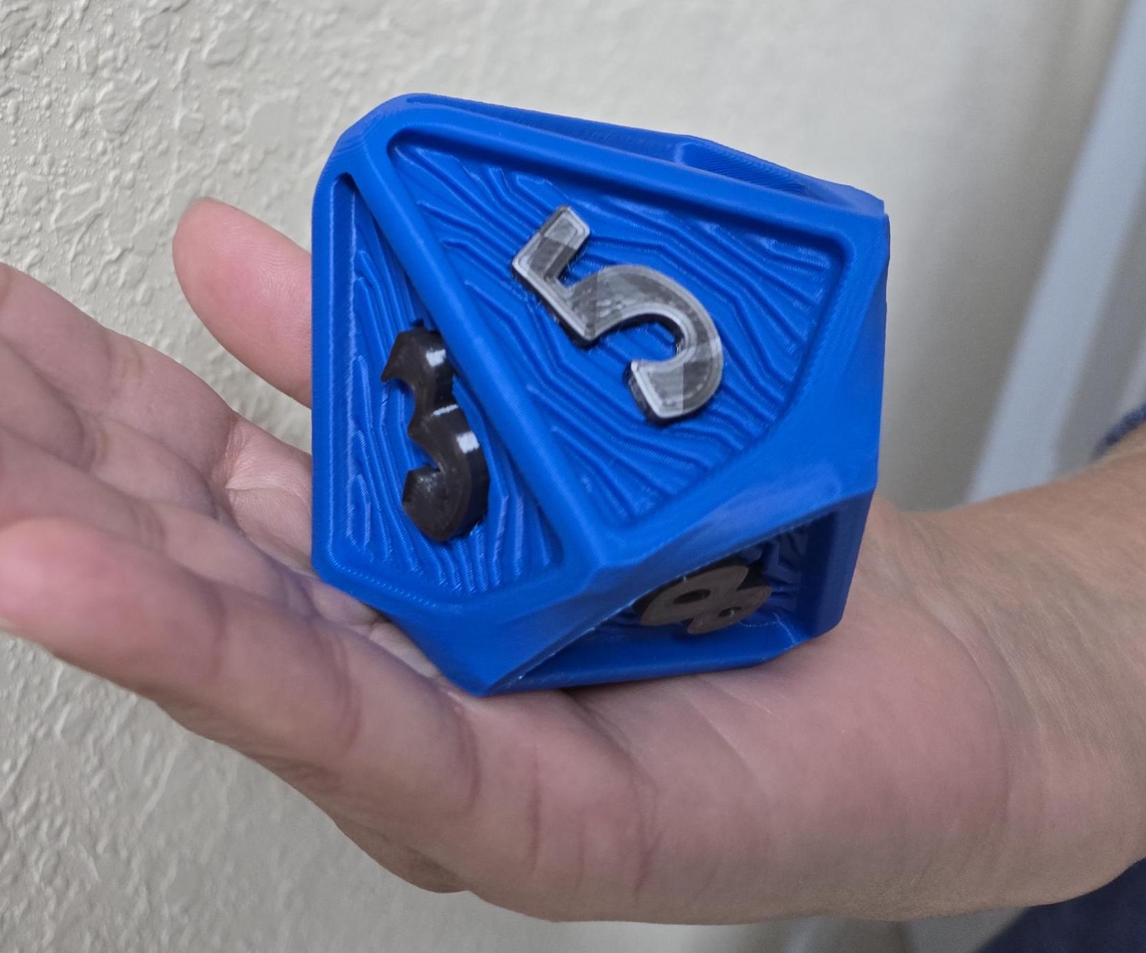 Large D10 Die – Custom Colors, Impact-Resistant, Lightweight & Satisfying Roll, D10 Dice, Role Playing