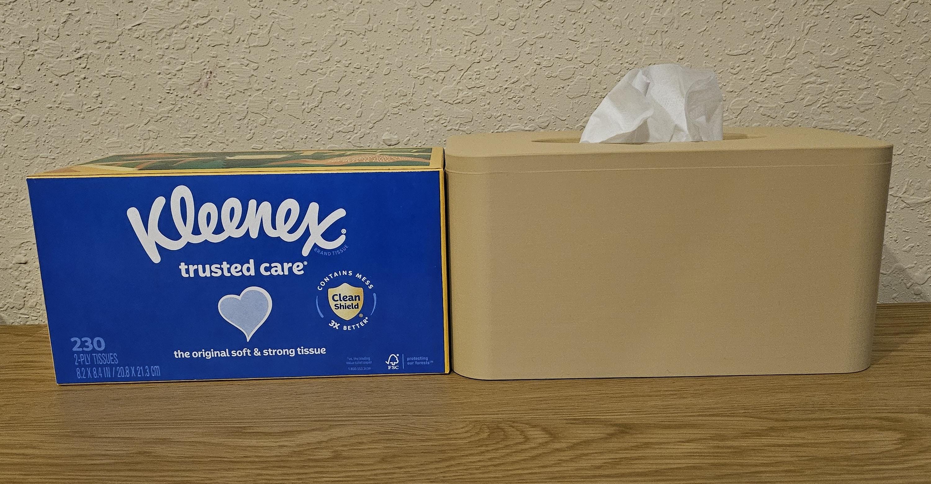 Modern Tissue Box Cover for Kleenex 230 ct, fits the Kleenex tissues sold at Costco.