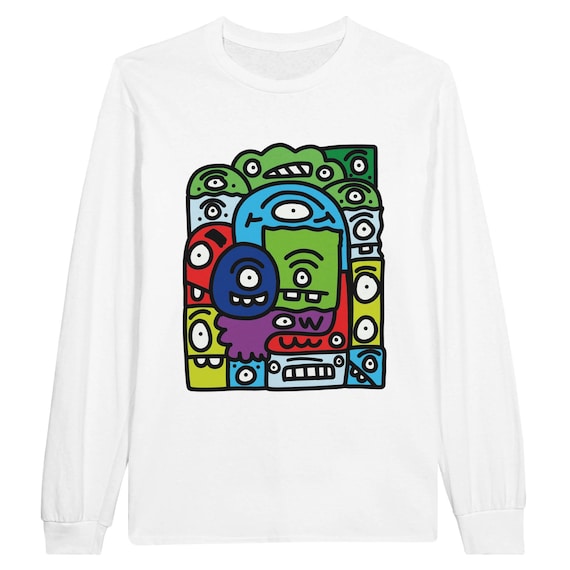 Classic Colourful Doodle Unisex Long Sleeve T-shirt