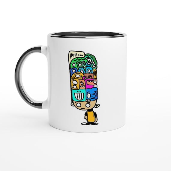 Mr Autism White 11oz Ceramic Mug with Colour Inside