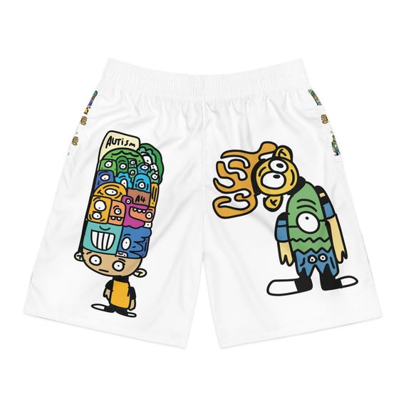 Mr Autism/ Wavy Hair Boy Men's Jogger Shorts,