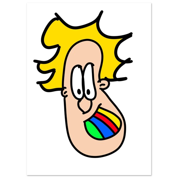 Rainbow Boy Art Poster