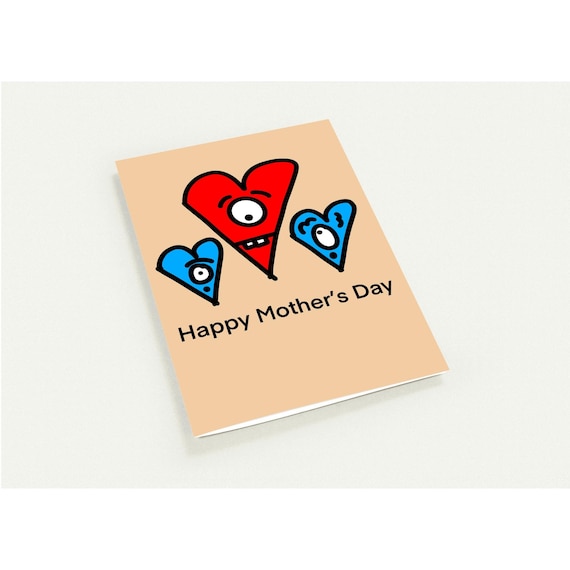 Pack of 10 Mother’s Day Doodle Heart Greeting Cards - Unique & Eco-Friendly Cards for Mom!
