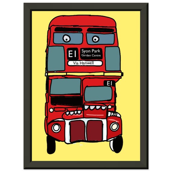 E1 Routemaster Framed Poster - Premium Matte Paper & Shatterproof Plexiglass