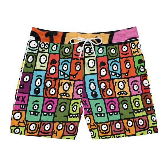 Feelings Men's Mid-Length Swim Shorts (AOP)