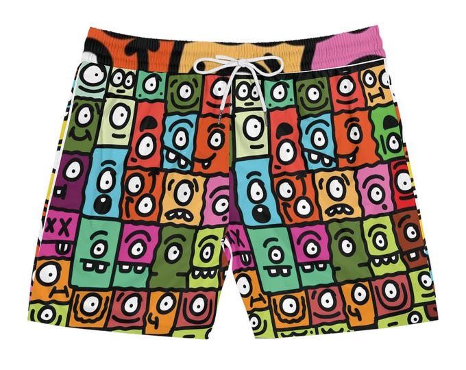 Featured listing image: Feelings Men's Mid-Length Swim Shorts (AOP)