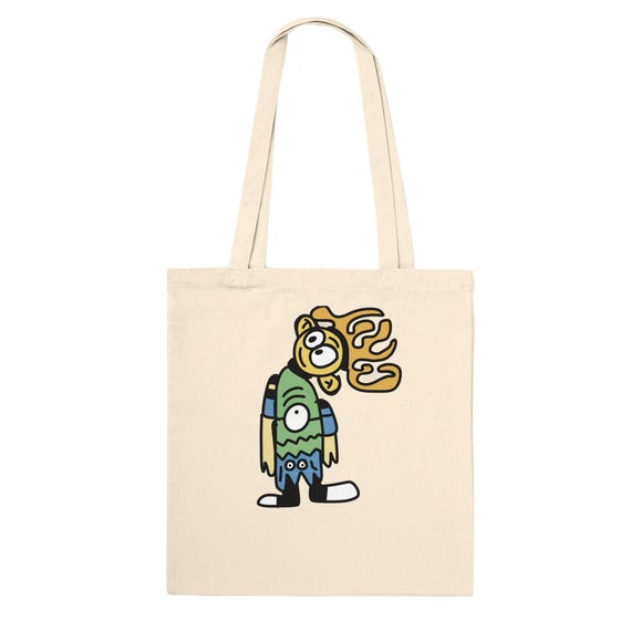Wavy Hair Boy Tote Bag