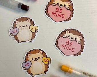 Sweetheart Hedgehogs | Be Mine Stickers