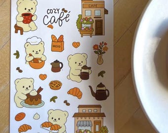 Cozy Cafe Sticker Sheet