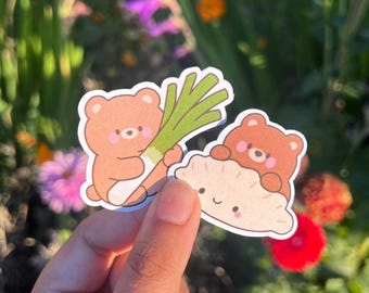 Bao Bear Dumpling Sticker | Water-Resistant Matte Vinyl Planner Decal