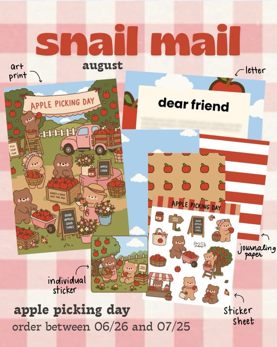 Snail Mail | Monthly Subscription | Prints and Stickers