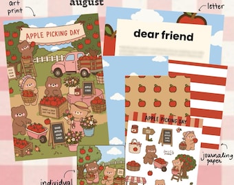 Apple Picking Day Mail Bundle | Prints and Stickers