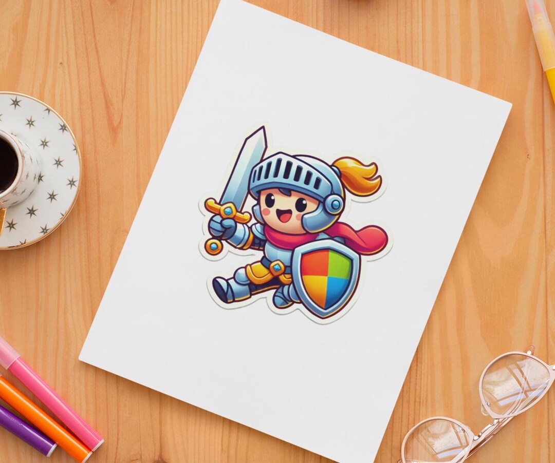 Knight Sticker Style Knight Character Glossy Stickers, Vinyl Decals - Etsy
