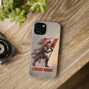 Canada Knight Flexi Case - Phone Cover for Proud Canadians, Gift for Canada Day, Patriotic Accessory, Unique Canadian Gift