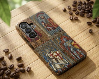 Medeltida riddare viking romersk målat glas Samsung 26, Plus och Ultra mobilskal | Magnetiskt stöttåligt skal