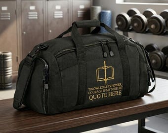 Custom Gym Bag Embroidered Workout Duffel Men Fitness Tote Personalized Logo Athletic Carrier Motivational Training Pack Monogram Sports
