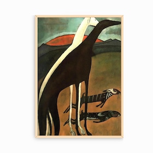 Greyhound Painting Vintage Fine Art Print | Antique Dog Portrait | Dog Lover Gift | Printed + Shipped Physical Wall Art
