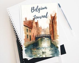 Cuaderno de viaje con escenas de acuarela de Bélgica / Cuaderno de Brujas